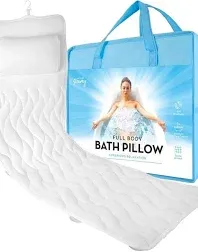 Blue Bathtub Pillow Relax Neck Back Support Bath Spa Comfy Cushion Headrest