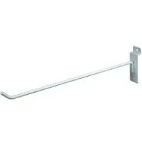 Econoco - SW/H12 - ECONOCO Hook: 1/4 in x 12 in x 1/4 in, 25 lb Load Capacity, Steel, Chrome, Silver