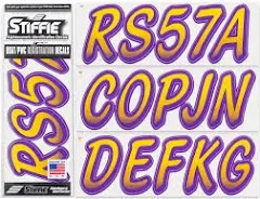 STIFFIE Whipline Sky Blue/Purple 3" Boat & PWC Registration Decals • N