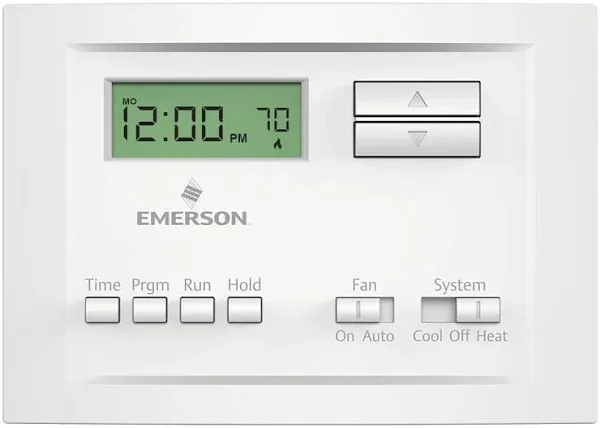 White Rodgers P150 White 24V Heating &amp; Cooling Programmable Thermostat