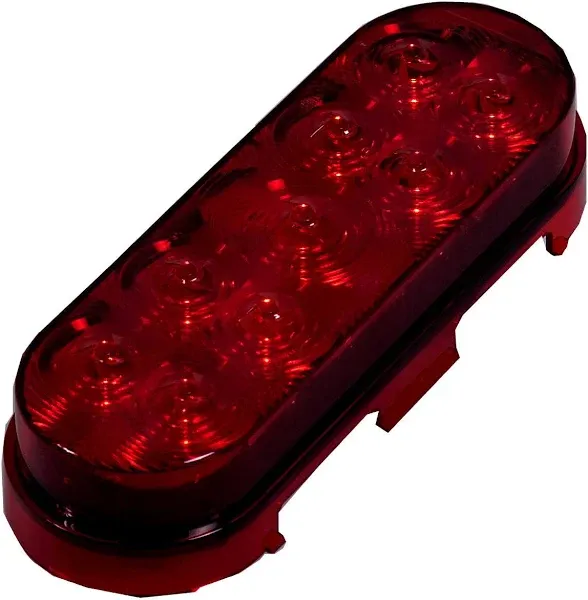 Maxxima M63322R Red 6" Oval Stop Tail Turn Light