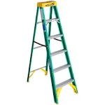 Werner 6 Ft. Fiberglass Step Ladder with 225 Lb. Load Capacity Type II Ladder Rating