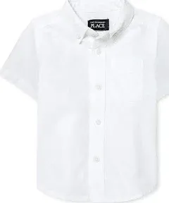  Single and Toddler Boys Short Sleeve Oxford 18-24 Months Standard White Single