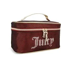 Juicy Couture Women&#039;s Cosmetics Bag - Travel Makeup and Toiletries Train Case...