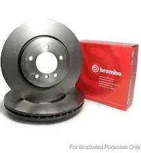 2019 Land Rover Range Rover Sport Rear, Driver or Passenger Side Brake Disc, Plain Surface, 5 Lugs 350 mm OE Replacement Series 09.B503.11 by Brembo®