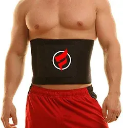 Fitru Waist Trimmer Weight Loss AB Belt for Women & Men - Waist Trainer Stomach Wrap