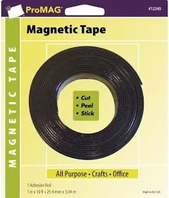 BULK DISCOUNT | ProMag Heavy-Duty Magnetic Tape Black 1&#034; x 10&#039; AFG-12345-PGY