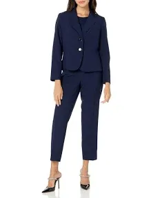 Le Suit Women's 2-Button Jacket & Slim Pant