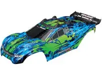 Traxxas 236.9oz Check Rustler 4X4 Vxl + Decals With Karohalterung Green New