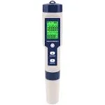 5 in 1 PH Meter Gomass 0.01 High Accuracy PH Tester Digital for Water TDS/EC/Salt/Temp/PH Pen, PPM Meter Water Tester Drinking Water, Hydroponics,