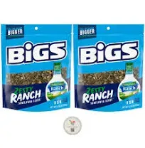 BIGS Sunflower Seeds, Keto Friendly 5.35 oz Bags (Pack of 2) (Zesty Ranch)