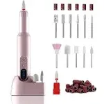 Ftrule Cordless Electric Nail Drill, Portable Professional Rechargeable Efile Nail File Machine with Nail Drill Bits, Sanding Bands for Acrylic Gel