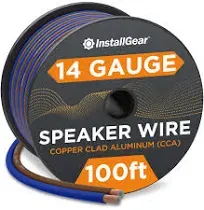 InstallGear 14 Gauge Speaker Wire Cable 30 Foot - 14 AWG True Spec and Soft T...