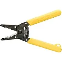 IDEAL Electrical 45-120 T-5 T-Stripper - 10-20 AWG, Yellow Wire Stripper with Looping Holes, Plier Nose, Spring Loaded Automatic Opening,Black