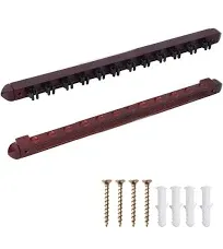 GSE Games & Sports Expert 2-Piece Wood 12 Billiard Pool Cue Rack Wall Mounted Holders