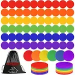 60 Pcs Poly Vinyl Spot Markers 9 Inch Rubber Floor Dots Non Slip 4.72inch