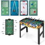 12-in-1 Combo Game Table Set with Foosball, Air Hockey, Pool, & Chess