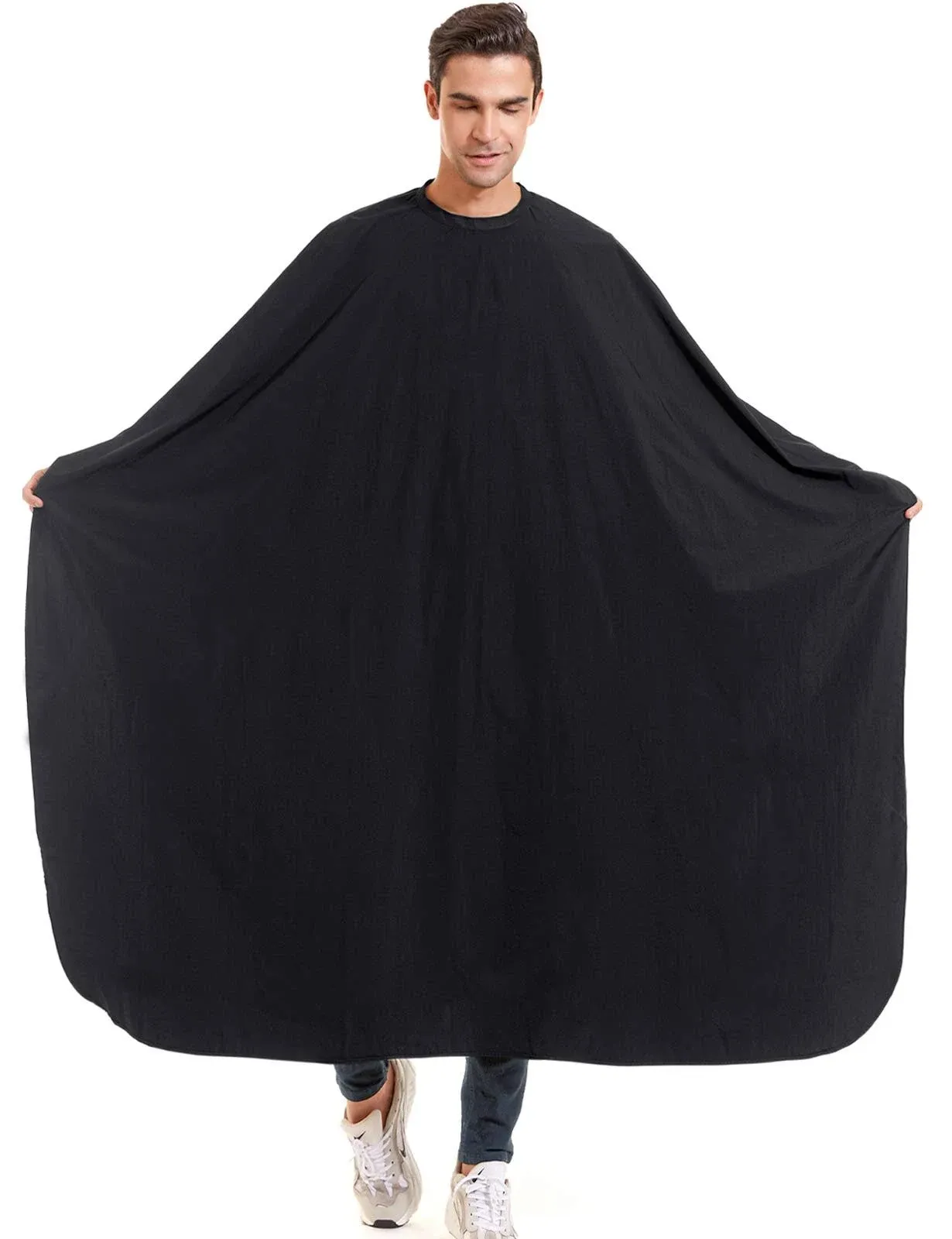 izzycka Nylon Barber Cape 64"x56" Waterproof Salon Large Hair Cutting Cape Haircut Cape for Men with Adjustable Snap Closure Color Capes Professional