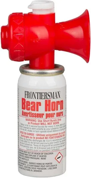 Frontiersman Bear Horn with On/Off Locking Top, 130Db Heard up to 0.5-Miles Away