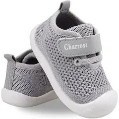 Baby First-Walking Shoes 1-4 Years Kid Shoes Trainers Toddler Infant Boys Girls Soft Sole Non Slip Cotton Canvas Mesh Breathable Lightweight TPR Material Slip-on Sneakers Outdoor