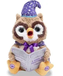 Octavius The Storytelling Owl Talking Plush Animated Cuddle Barn 12&#034; Wizard Toy