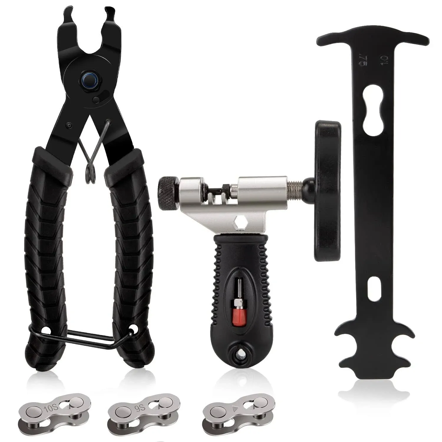 WOTOW Bike Chain Repair Tool Kit Set, Cycling Bicycle Chain Breaker Splitter ...