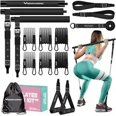 Pilates Bar Kit with Resistance Bands, Multifunctiona<wbr/>l Pilates Bar for Women ...