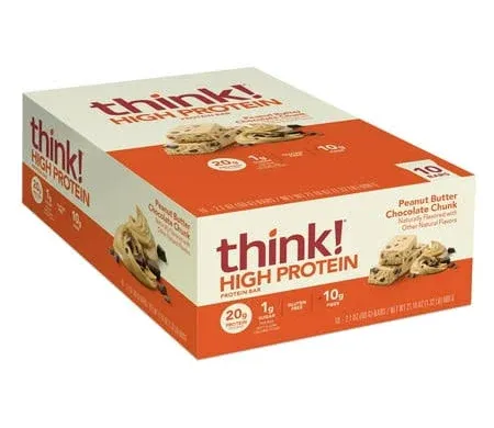 Think! Protein Bars Peanut Butter Chocolate Chunk 10 Count