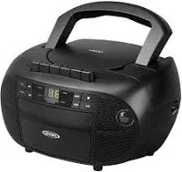 JENSEN CD-550 Portable Stereo Cassette Recorder & CD Player with AM/FM Radio