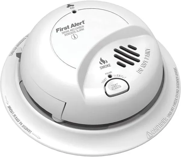 FIRST ALERT BRK SC9120FF Hardwired Smoke and Carbon Monoxide (CO) Detector with Battery Backup, 1 pack , White