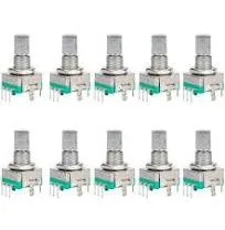 DIYhz 10 Pcs EC11 Rotary Encoder Dode Switch Audio Digital Potentiometer with Switch