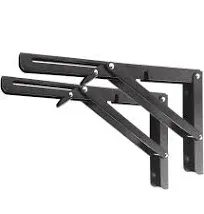 Folding Shelf Brackets - Heavy Duty Metal Collapsible Shelf Bracket for Bench...