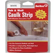 Red Devil 0151 Wide 1-5/8 in x 11 ft White Tub &amp; Wall Caulk Strip Watertight