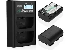 Powerextra Battery USB Charger Fits Canon LP-E6 LP-E6N EOS 60D EOS 60Da EOS 70D