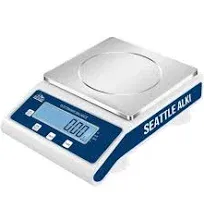 Seattle Alki Scientific Lab Digital Precision Analytical Balance 15kg x 0.1g, Grams, Kilograms, Pounds, Ounces, Carats, 0.1g Accuracy, Scientific Scale for Lab, Jewelry and More, by Fristaden Lab