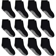 Tphon Kids Non Slip Sticky Grip Socks (12 Pairs)