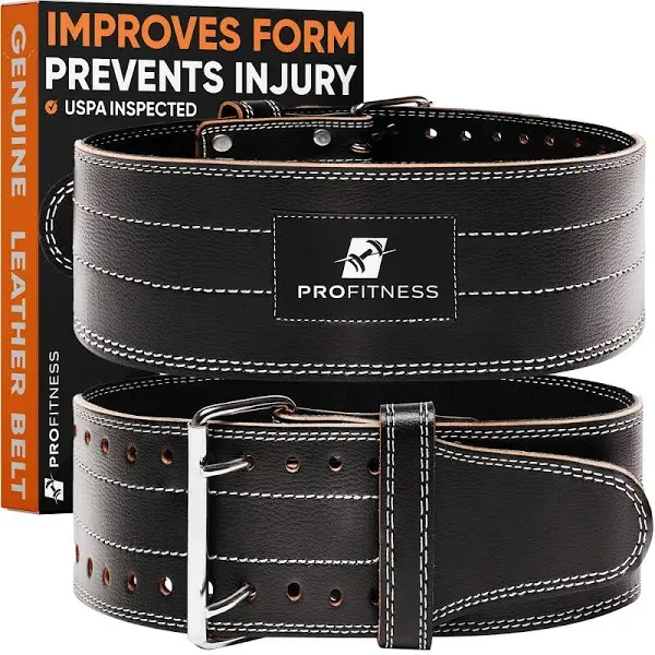 ProFitness Weight Lifting Men and Woman Leather Weightlifting Belt Comes