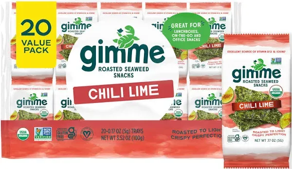 Gimme Chili Lime Roasted Seaweed Snacks