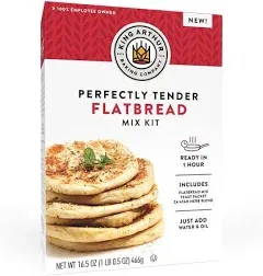 King Arthur Baking Company Perfectly Tender Flatbread Mix Kit 16.5 oz., Baking Mix - Ready in 1 hour