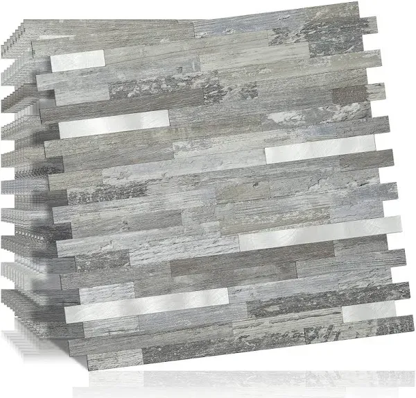 DICOFUN Distressed Wood Peel and Stick Tile