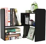  Desk Organizer Desktop Shelf Adjustable Countertop Bookshelf Style 1 Black