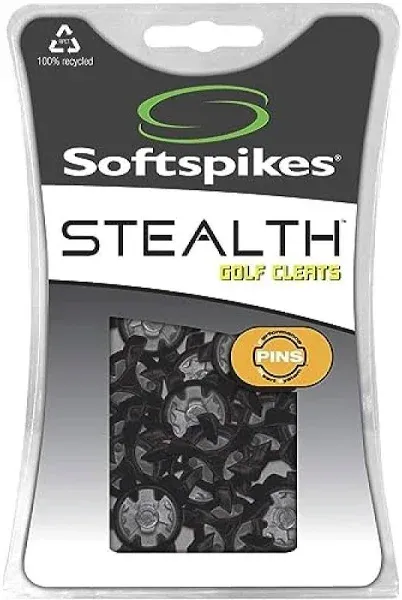 SOFTSPIKES Unisex Adult Black Stealth Golf Cleats