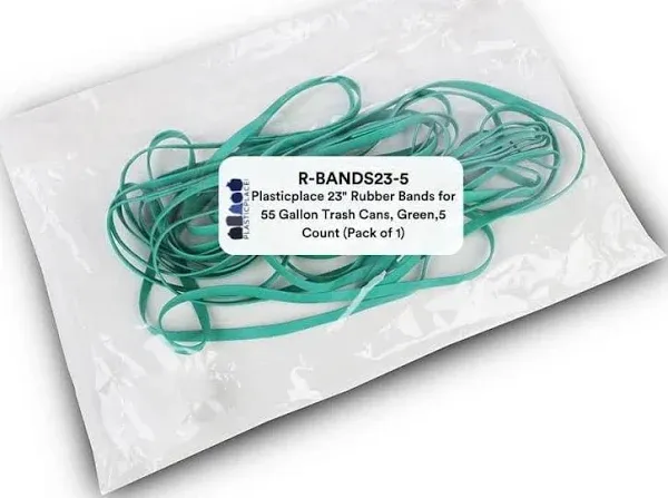 Plasticplace Plasticplace Rubber Bands for 33 Gallon Trash Cans, 20 Inch (5 Count)