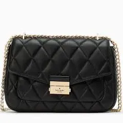 Kate Spade Carey Medium Flap Shoulder Bag Black