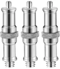 WELLMAKING 3 Pieces Standard 14 to 38 Inch Metal Male Convertor Threaded Screw Adapter Spigot