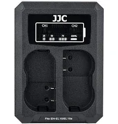 JJC Dual USB Charger for Nikon EN-EL 15 Series Battery For Nikon Zf Z f Z5 Z6 Z7