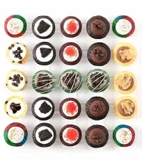 Baked by Melissa Cupcakes - Happy Birthday Gift Box - Vegan Cupcakes - Assorted Bite-Size Vegan Cupcakes, Includes 6 Different Flavors (50 Count)