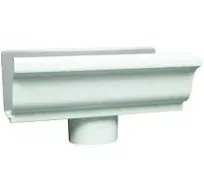 Amerimax 27080 Gutter End with Drop 5 in L 3 in W Aluminum White