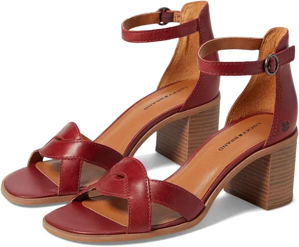 Lucky Brand Women's Sarwa Ankle Strap Heeled Sandal