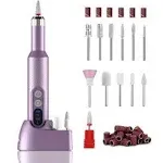 Ftrule Cordless Electric Nail Drill Portable Professional Rechargeable Efile Nail File Machine with Nail Drill Bits